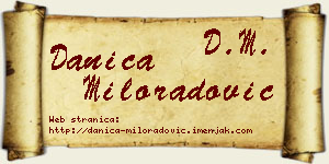 Danica Miloradović vizit kartica